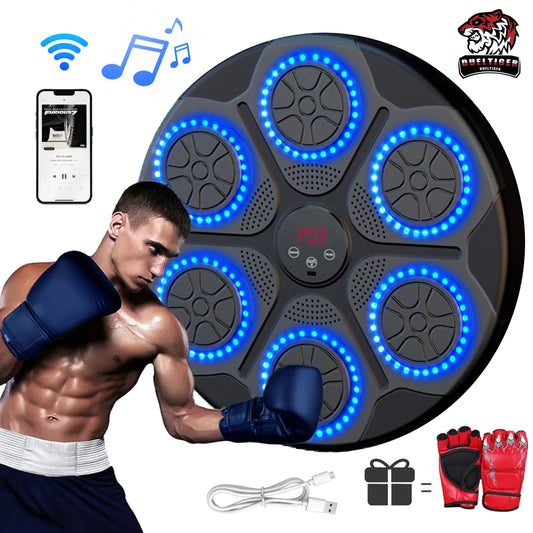 Neue Musik-Boxmaschine, smarter Bluetooth-wandmontierter Musik-Boxtrainer, Fitnessstudio, Heimgebrauch, elektronisches Boxziel-Trainingsgerät