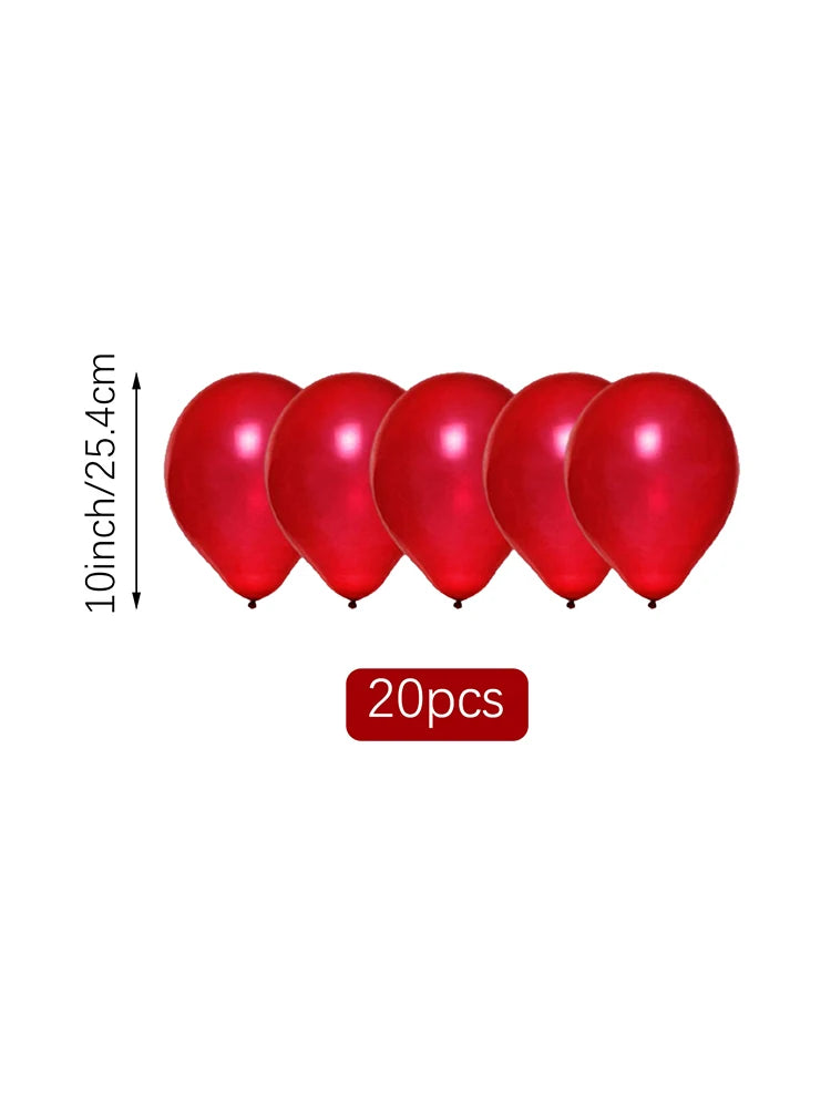 7/528 Stück ‚Marry Me‘ Rote Liebesballon-Set mit roten Blütenblättern, geeignet für Valentinstags-Partys, Dekorationen und Heiratsanträge