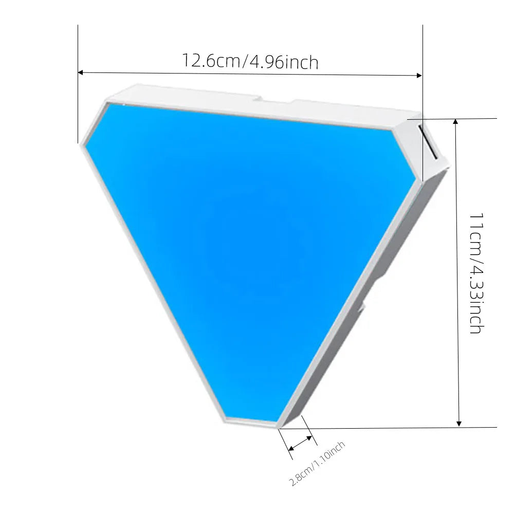 LED Triangular Quantum Lampe – RGB Wandlampe mit Smart Pickup Rhythmus für Schlafzimmer und Büro