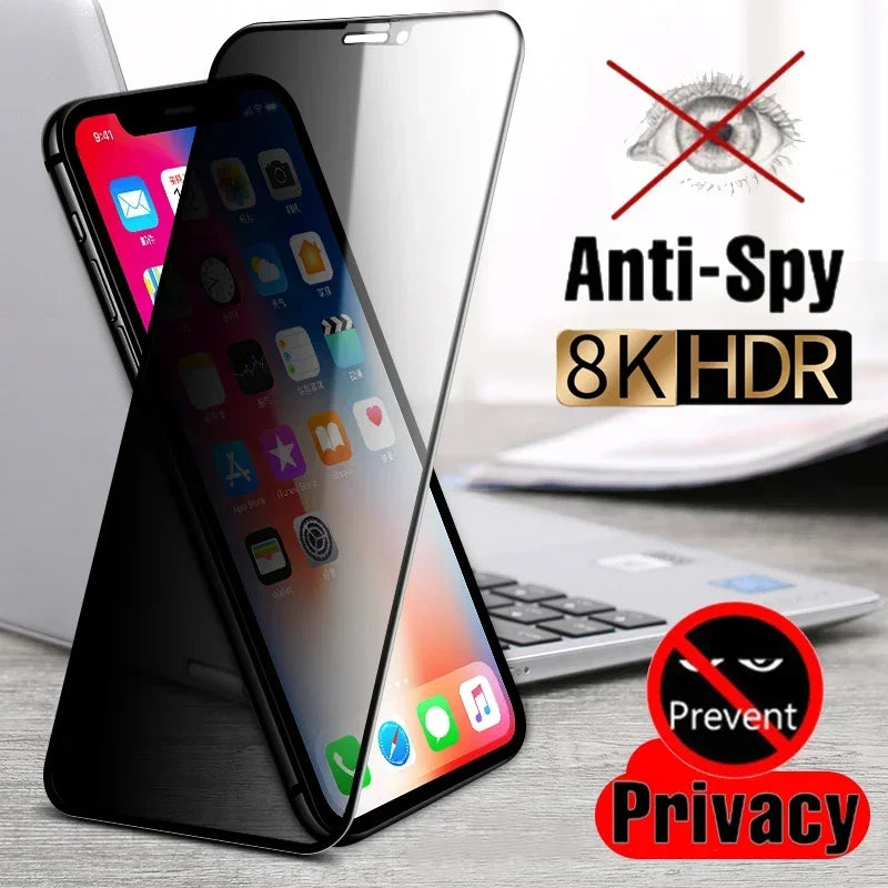 Arvin Anti-Spy Tempered Glass Screen Protector für iPhone – Schutzfolie für Privatsphäre und Displayschutz